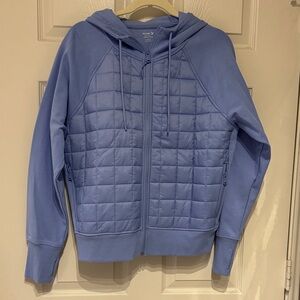 Old Navy Active Blue Quilted Zip-Up Hoodie